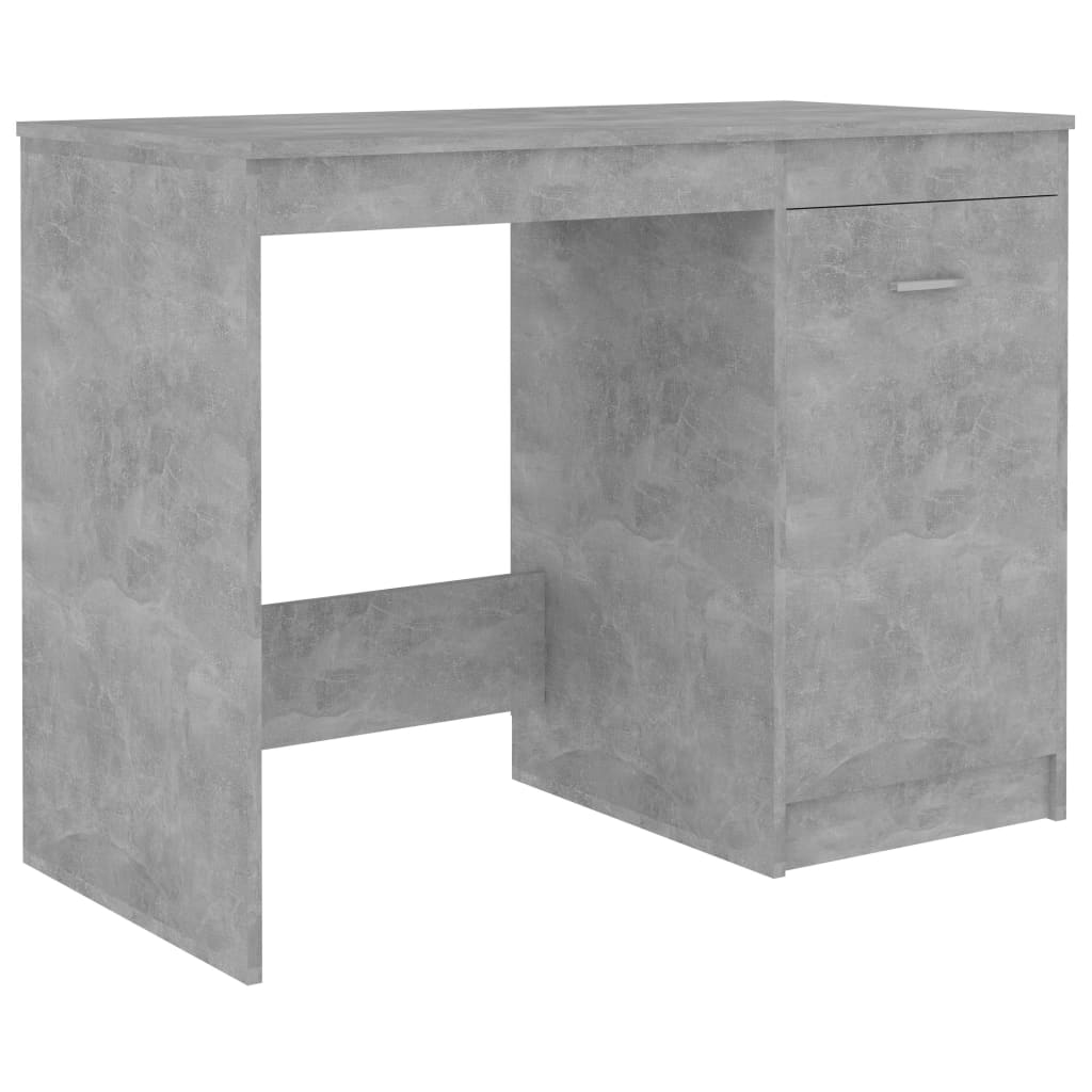 Desk Concrete Grey 100x50x76 cm Wood Based Material