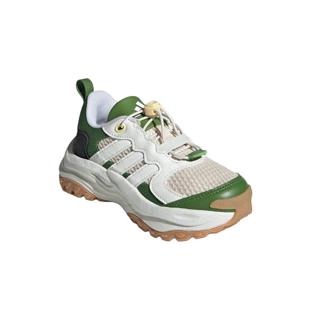 Adidas Maxxwavy Ткань из синтетической кожи Удобные Универсальные Нескользящие Износостойкие Низкие Повседневные Туфли Детские Повседневные Туфли Бело-зеленые JR5875