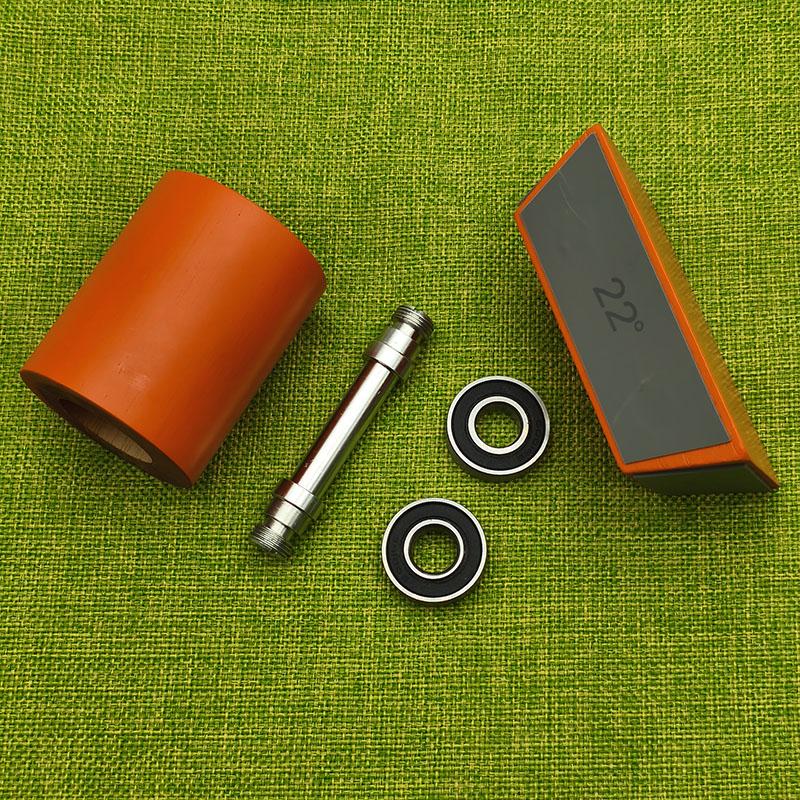 Профессиональная оранжевая роликовая точилка для ножей, деревянная роликовая точилка для ножей, магнитная четырехсторонняя 15/18/20/22°, кухонный набор инструментов для заточки