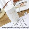 Керамический набор кружек Черный Зодиак - Креативные кофейные чашки для пары с крышкой и ложкой