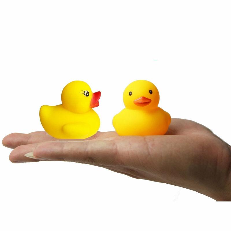 1-30PCS Yellow Mini Rubber Squeaky Ducks Bath Shower Funny Cute Collection Doll Toys