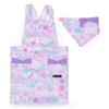 [COLORFUL CANDY STYLE] Water-Repellent Back Cloth Children's Apron with Triangle Sling (100-120cm Unicorn Pattern Girls) No IronQuick