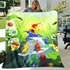 1pc Blanket Pikmin Print Design, Lightweight Blanket for Sofa, Bed- Soft &Warm, Gift for All Seasons like Christmas, Halloween