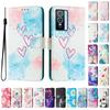 Love Luxury Luxury Painted Leather Case Wallet Book Style Cover for Vivo Y20,Y35,Y51A,Y56,V27,Y78,V29,Y27,Y33S,Y19,V29E,Y17S,Y30,S19...