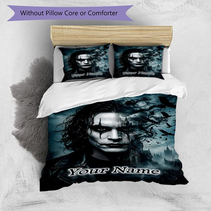 3pcs Custom Name "Dark Gothic Romance" Bedding Set Printed Bedding Set Duvet Cover Closure Includes 1 Duvet Cover & 2 Pillowcases Bedroom Decor