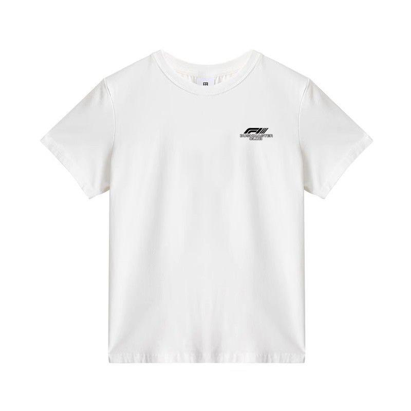Summer New White Crew Neck Shoulder Cotton Short Sleeve T-Shirt Women's American Niche Design Casual Versatile Top