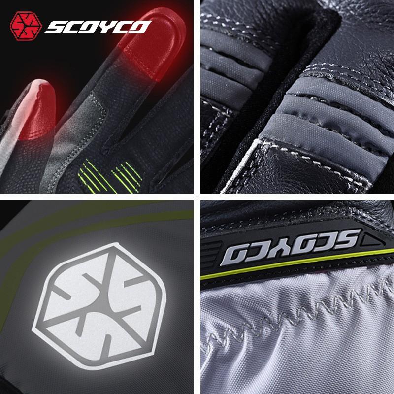Motorcycle Winter Riding Gloves Waterproof Thermal Carbon Fiber Shell Anti-Slip Wear-Resistant Touchscreen Cycling Protective Gear