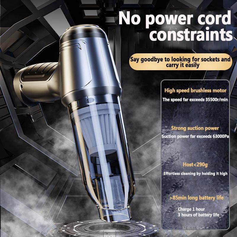 Мощный ручной пылесос - 12000 Па Бесщеточный автомобильный беспроводной пылесос Многофункциональный мощный воздуходувка Маленький бытовой пылесос