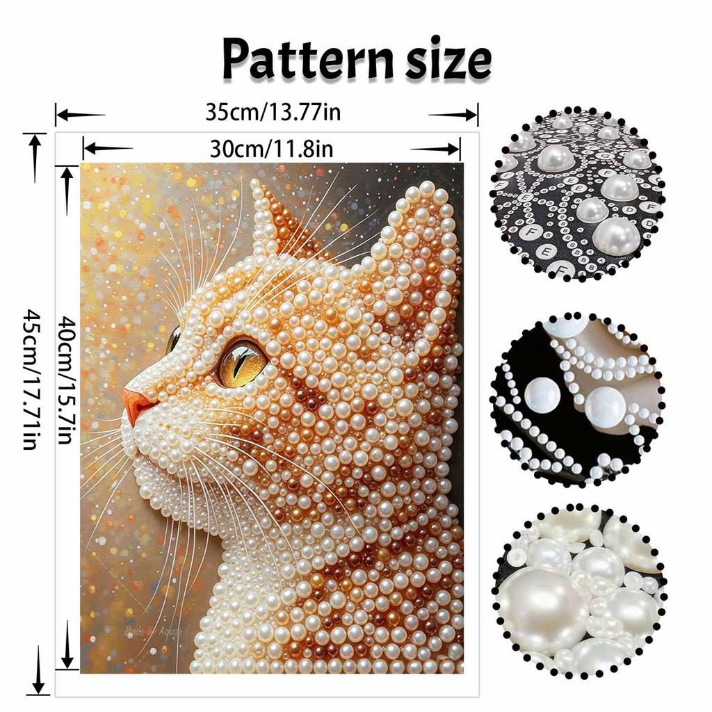 Cat pearl painting handmade diy 5D pearl painting kit home wall decoration art