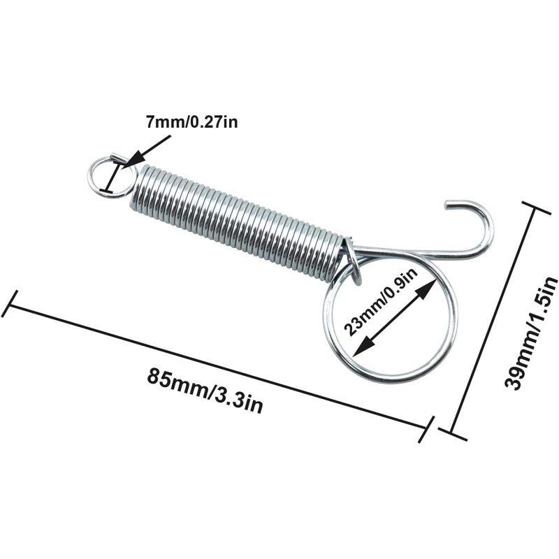 10 шт., пружинная защелка для клетки, многофункциональная дверная клетка, пружинный крючок, металлический крючок с пружинной защелкой для фиксации двери клетки для домашних животных