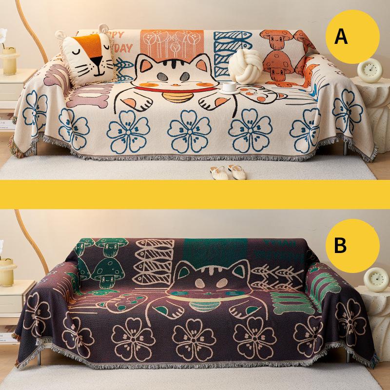 Предотвратить царапины кошек Толстые кисточки Накладка на диван Полное покрытие Домашний Водонепроницаемый Чехол на диван Гостиная Диваны Плед Чехол для мебели