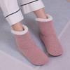 Мягкие флисовые носки-тапочки в полоску, зимние теплые носки, милые толстые термоноски для женщин