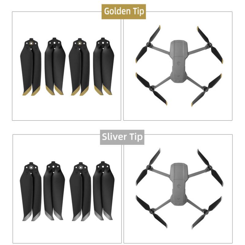 7238F Пара быстросъемных лезвий пропеллера дрона с шумоподавлением для Mavic Air 2