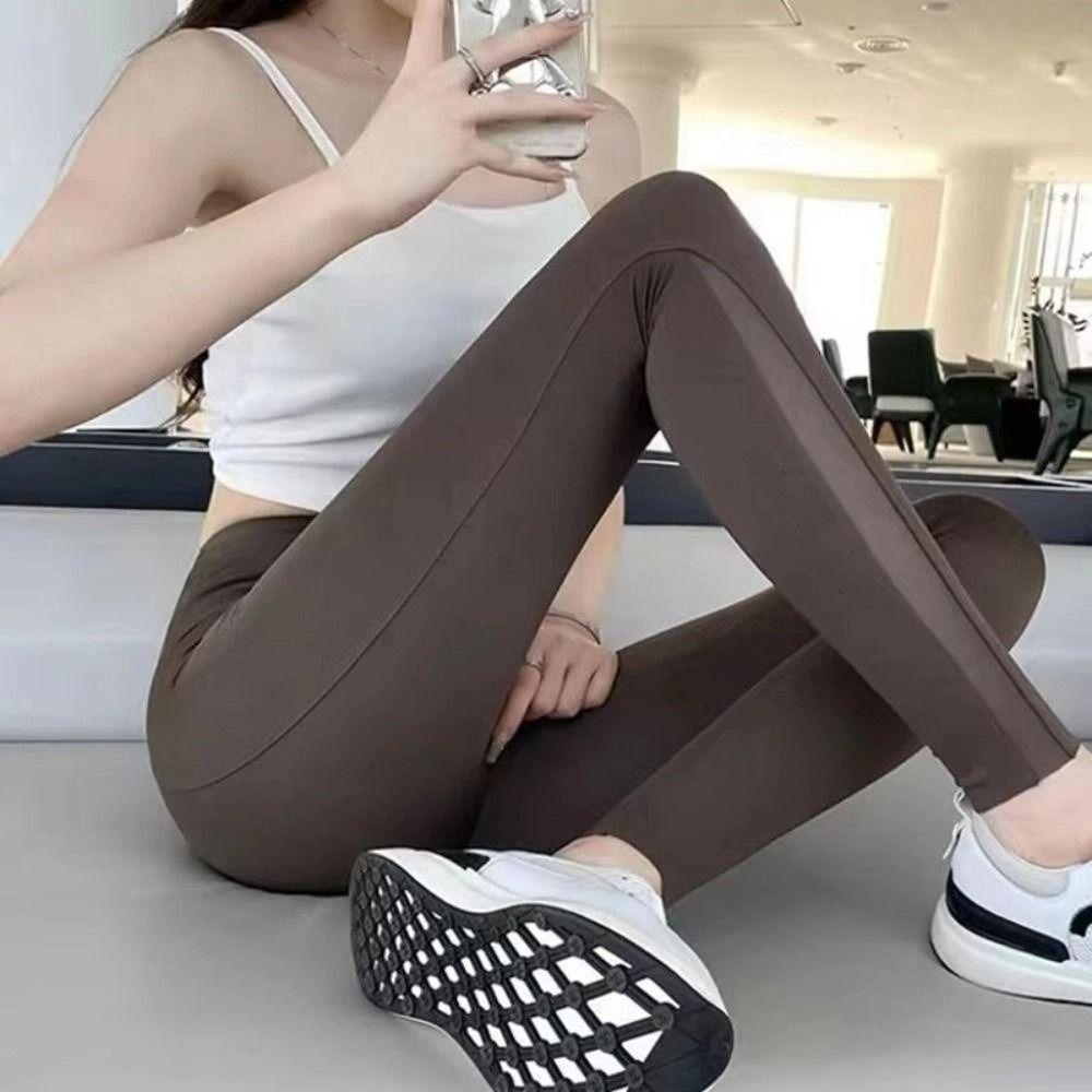 High-waisted Women Sharkskin Pants Mesh Female Tight Trousers Summer Thin Leggings Fitness