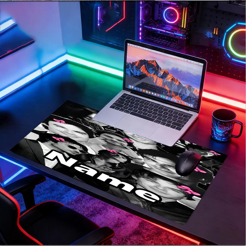 Custom Name Personalized Damon Salvatore Pattern Mousepad, Laptop PC Desk Mat, Decorative Desk Mat for Home Keyboard Pad Gift