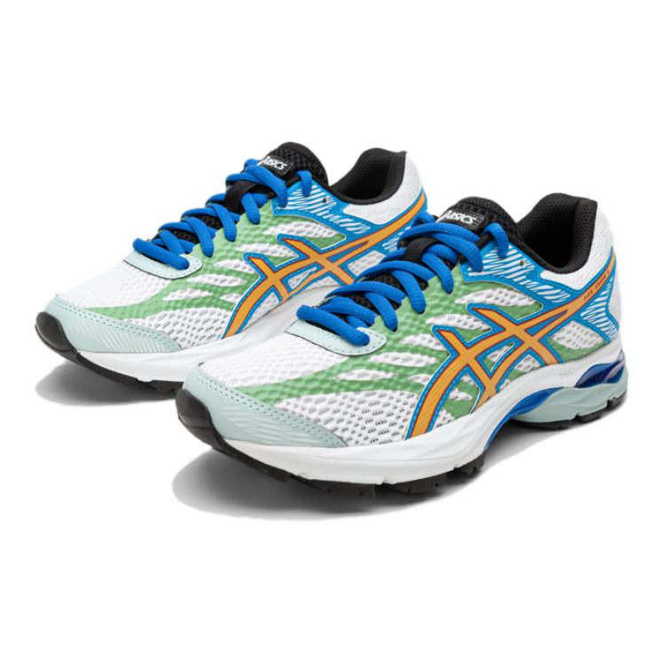 Asics Gel Flux 4 Rebound Support Breathable Low top Kids' Running Shoes White Blue 1014A321-102