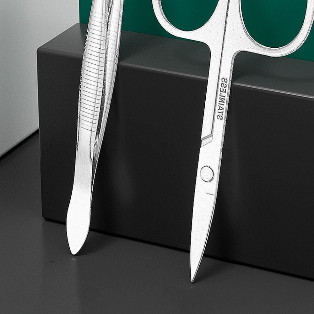 19Pcs Stainless Steel Nail Clippers Set Home Nail Care Kit Creative Manicure Kits Gift