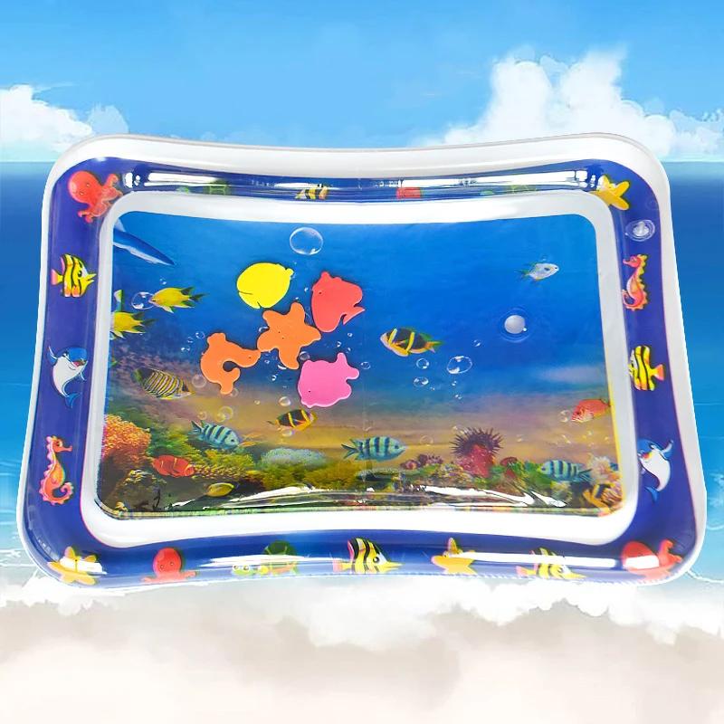 Inflatable Tummy Time Mat Premium Baby Play Mat Inflatable Water Cushion Interactive Baby Gym Baby Toys for Sensory Development