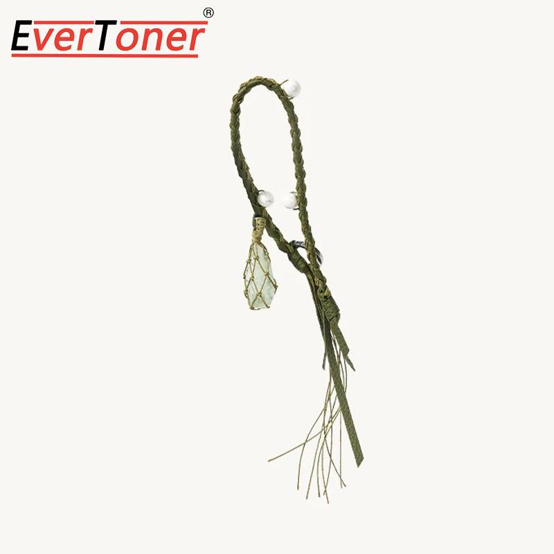 Плетеная веревочная брелок-брелок EverToner для женщин Кожаный Songmont гора с кристаллами камня Мацую Кошелек Ключи Рюкзак Подвеска