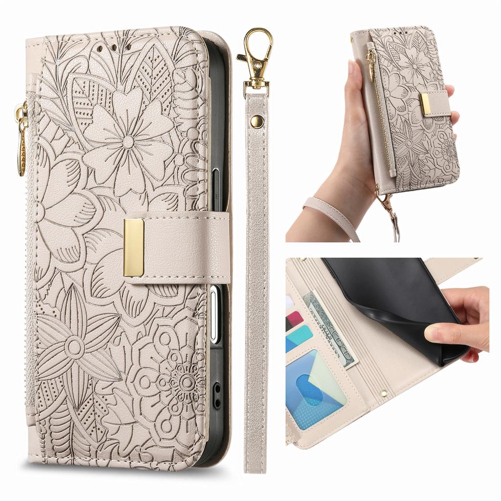 Case for Edge 70 Fusion+ 5G - Leather/PU, White, With Card Holder