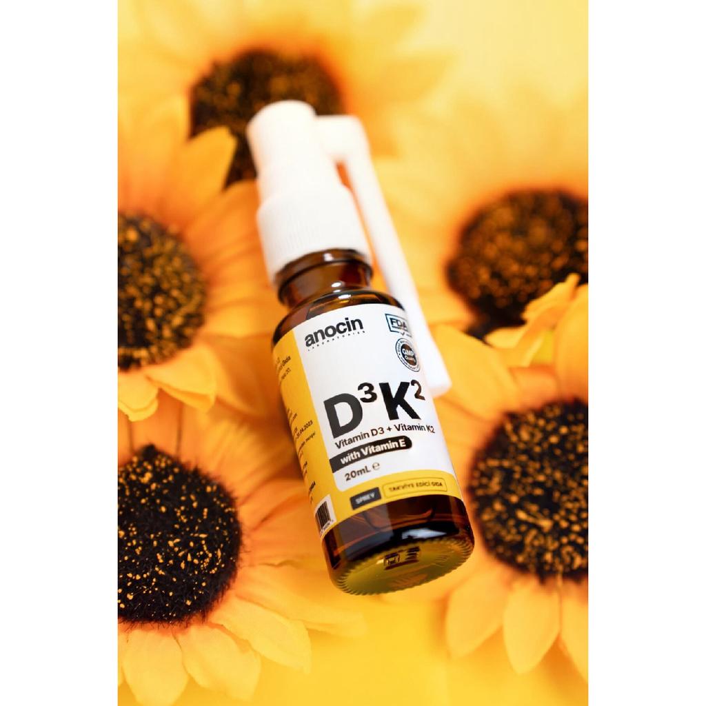 Витамин D3 K2 Витамин E, 1000 МЕ 2 мкг Капли 20 мл D3 K2 Витамин D3k2