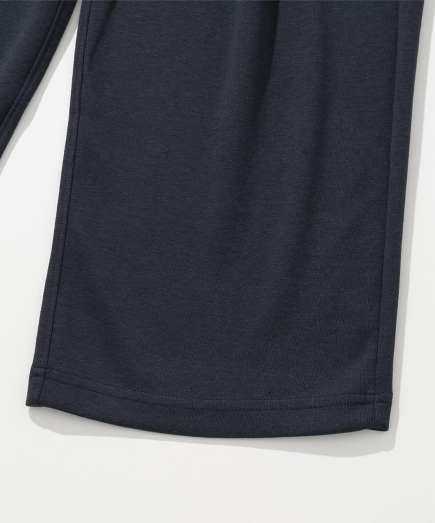 XOX One-Pleat Wide Sweatpants [Navy Blue]