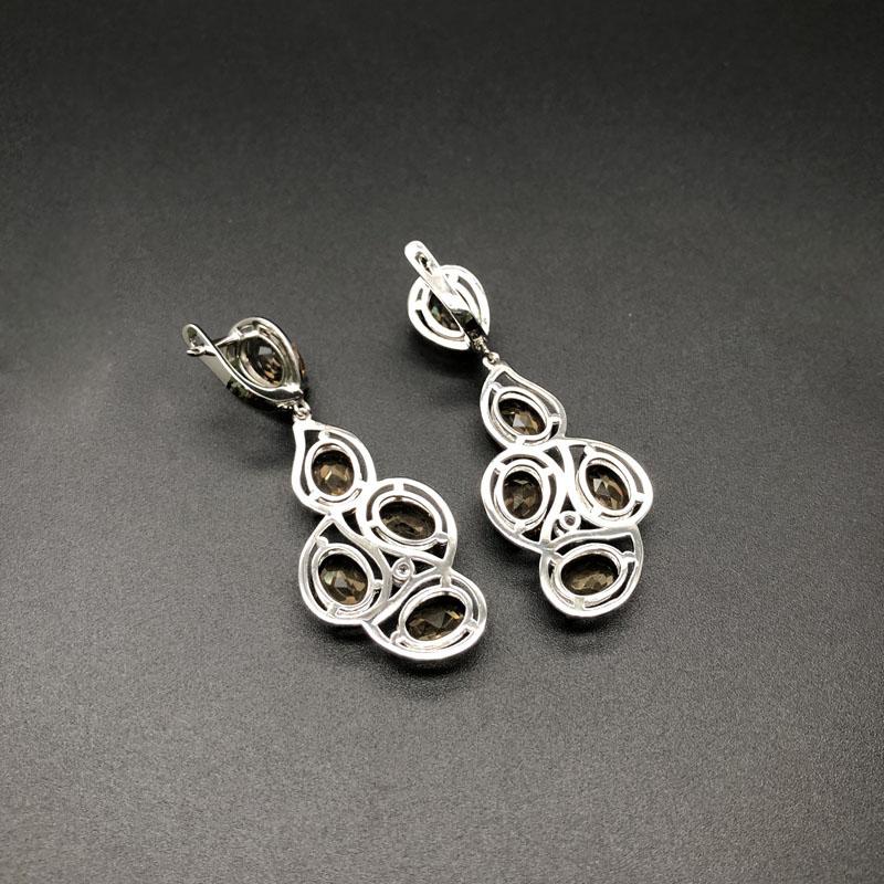 Bolaijewelry Большие серьги с зултанитом, серебро 925 пробы, изменение цвета, овал, 6*8 мм, драгоценный камень, изысканное ювелирное украшение, лучший подарок для женщин на свадьбу