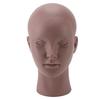 Женский манекен с лысой головой ПВХ Мягкая резина Текстура человеческой кожи Манекен-голова для практики макияжа для