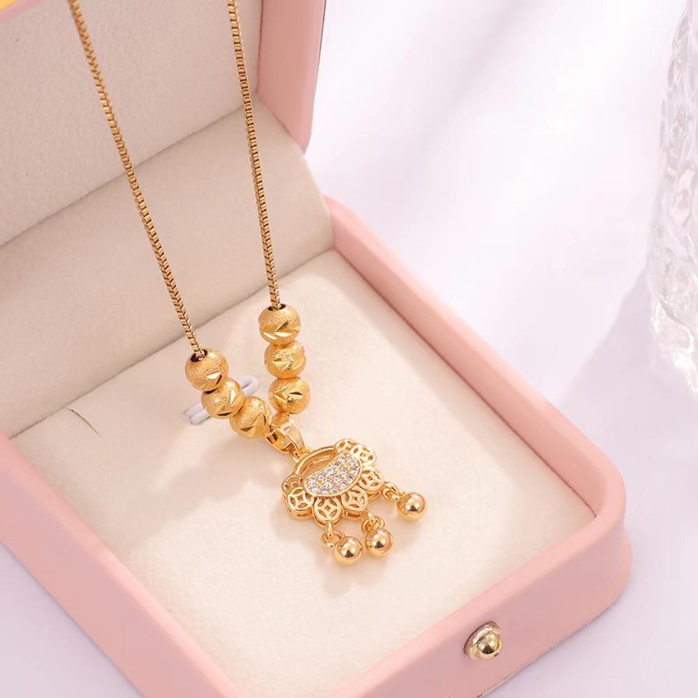 Lucky Lucky Beads Ping An Lock ожерелье для женщин высокого класса легкая роскошная модная цепочка на ключицу