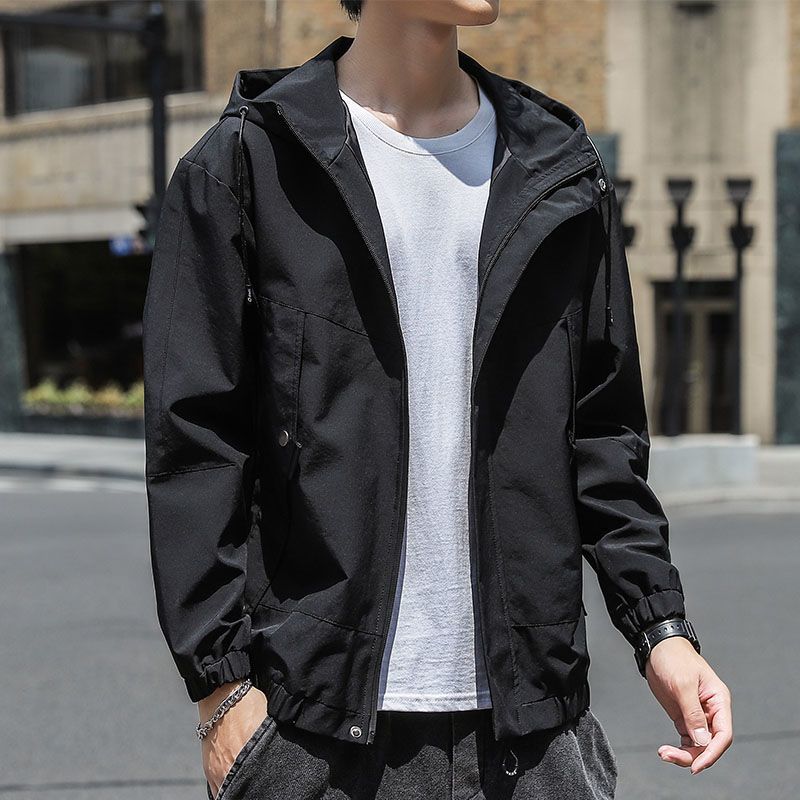 Куртка мужская весна, осень и зима новинка тренд с капюшоном повседневная универсальная свободная куртка верхняя одежда