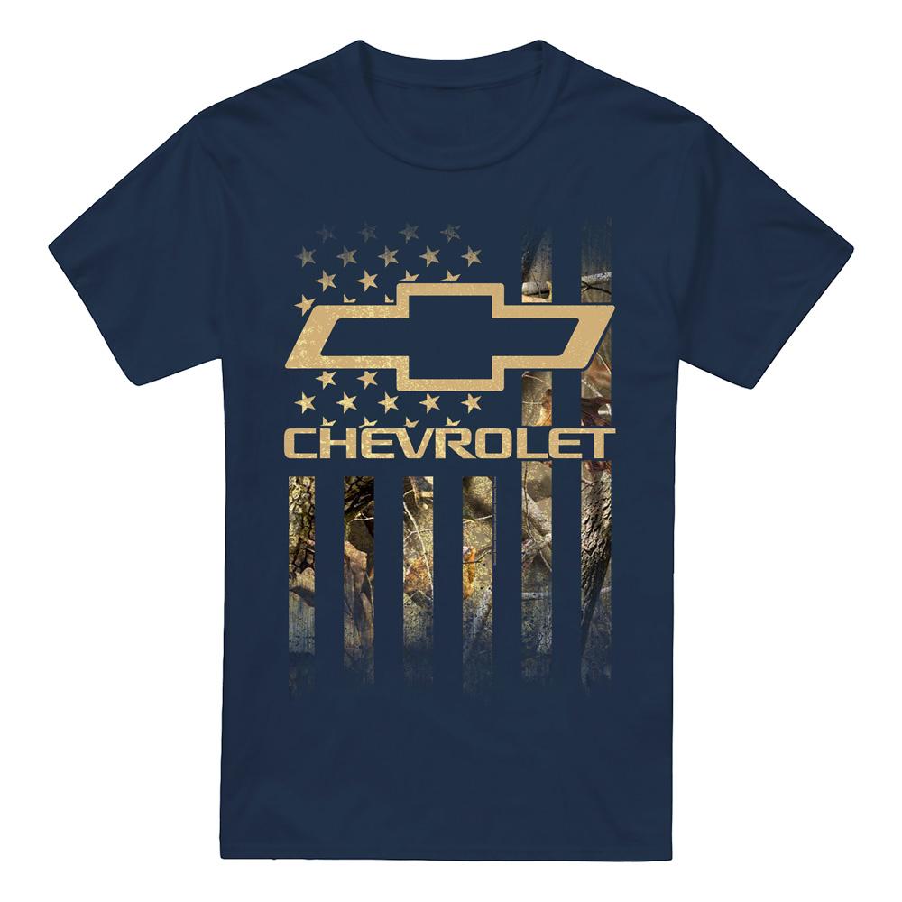 Chevrolet Unisex Adult Camo Flag T-Shirt