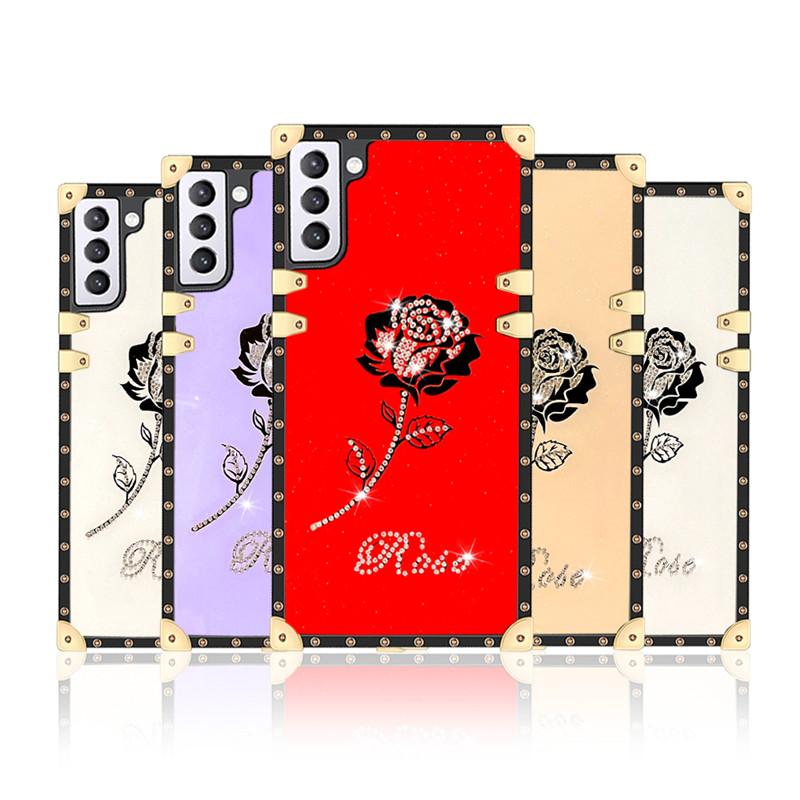 Чехол-подставка с розой для Samsung Galaxy S22 S21 S20 FE Lite S10 E S9 S8 Note 9 10 20 Ultra Plus A73 A53 A33 A23 A13 A72 A52, чехол для телефона с кольцом