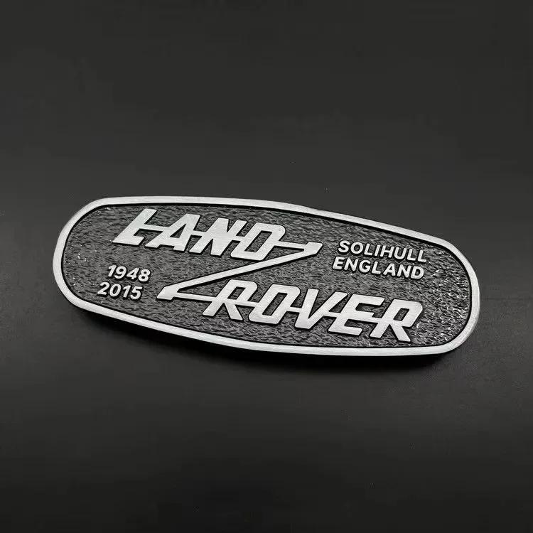 3D Metal Car Front Grille Emblem for Land Rover SOLIHULL ENGLAND  Defender 2015 Auto Badge Decoration Trunk Sticker Accessories XSS1