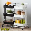 3-ярусная кухонная тележка, органайзер для хранения, стойка, 50 кг, органайзер, сервировочная тележка, кухонная, ванная комната, передвижная тележка, корзина, подставка