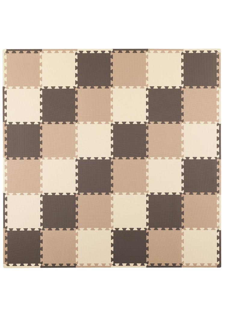 Jointiee CB Japan Joint Mat 6 Tatami Brown X Mocha X Beige Set of 108 Pieces with Border JOINTMAT 0 Approx. Months~