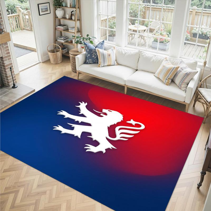 Lyon FC Design Crystal Velvet Carpet Cozy Non?Slip Printed Rug For Bedroom Living Room Entrance