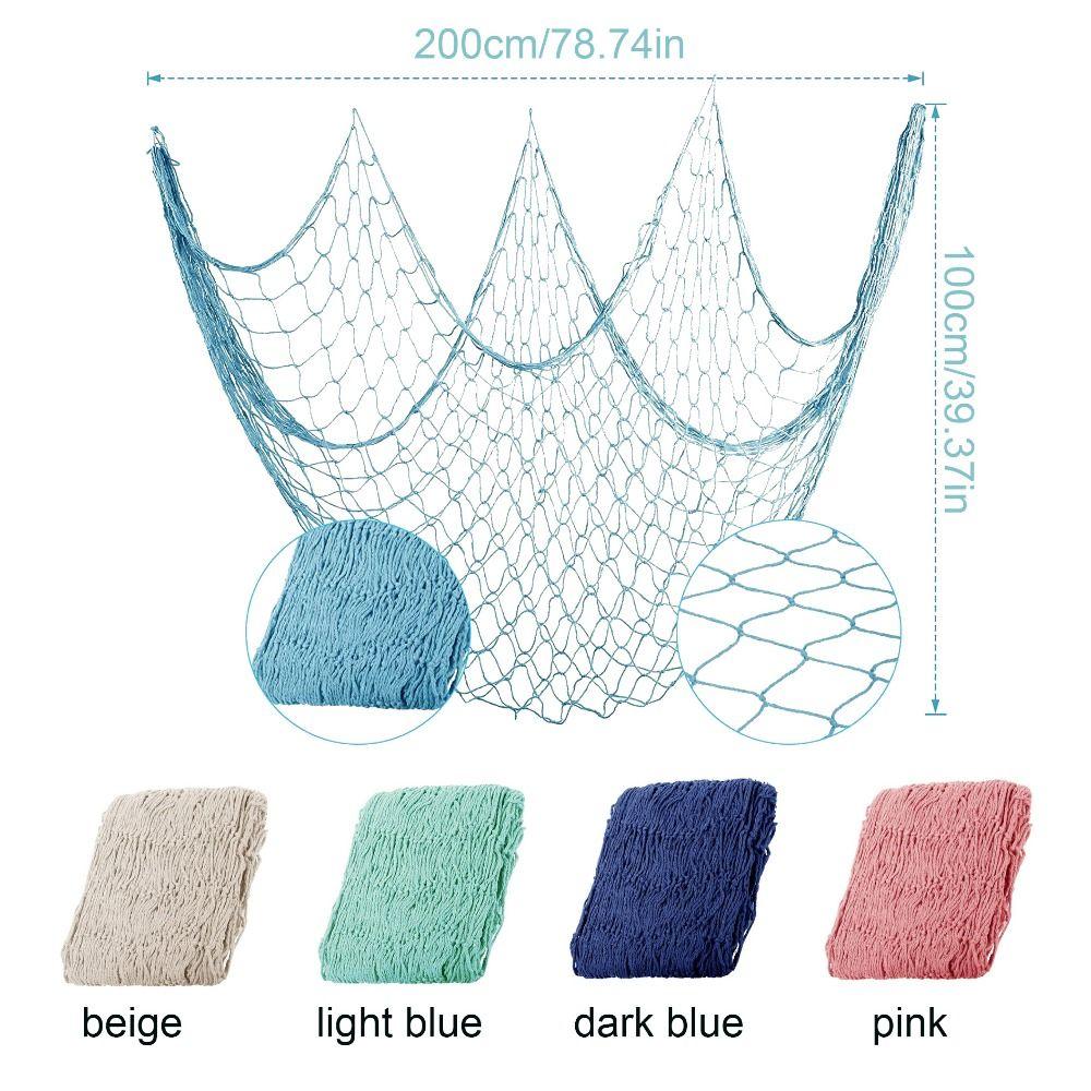1x2M Sea Themed Fishnet Decor Decorative Wall Photo Hanging Fishnet For Photo Display