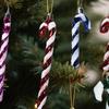 6 Pcs Candy Cane Christmas Ornament Plastic Twisted Candy Cane Christmas Tree Hanging Decoration for Xmas Tree Holiday Party Supplies