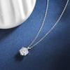 D Цвет 2CT Круглый Муассанит Ожерелье Подвеска Для Женщин S925 Серебряный Алмаз Тест Прошлый Белый Драгоценный Камень Цепи Ювелирные Изделия