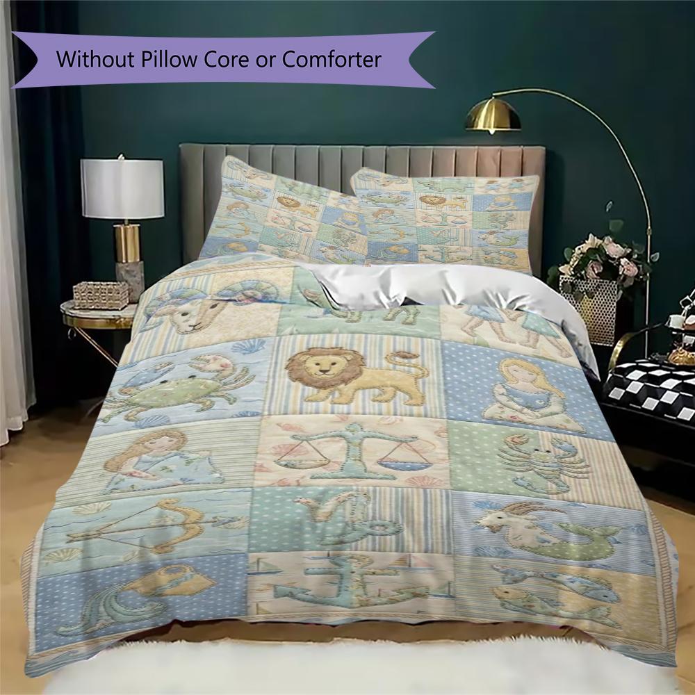 constellations Pattern Bedding uilt Set uilt Cover Pillowcase Home Decoration Birthday Gift (1 * duvet cover + 2 * pillowcase  without core)149