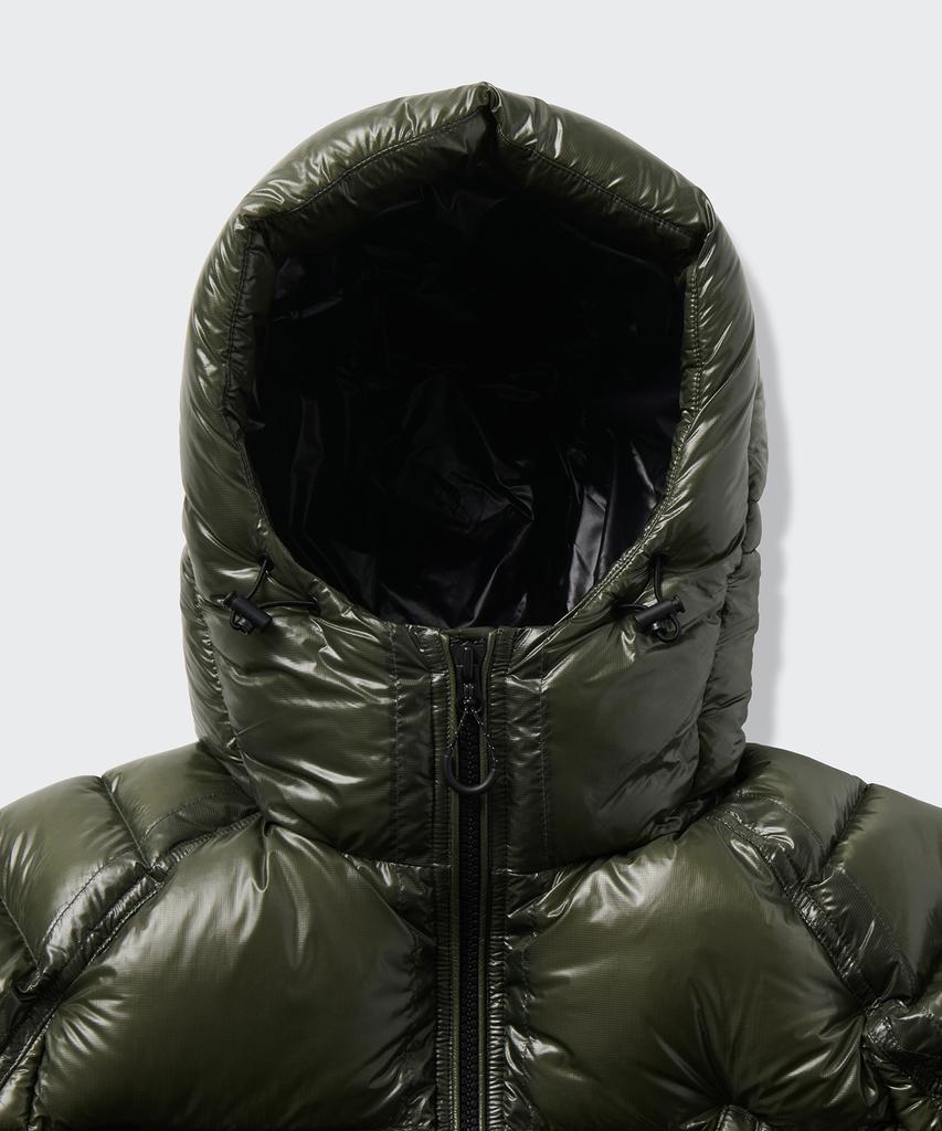 Musinsa Standard [City Leisure] Sheer Ripstop Hooded Down Short Padded Jacket [Khaki]