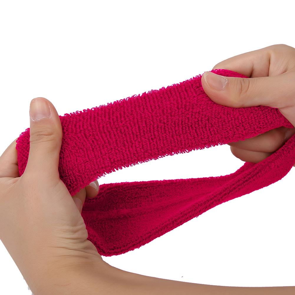 Unisex Sports Elastic Breathable Soft Warm Sweat Absorbing Hairband Head Wear (Red Rose)