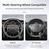 Suitable for Citroen Breathable Leather Steering Wheel Cover with Segmented Quick-Release Design, Non-Slip and Durable, for Models Such as C3,