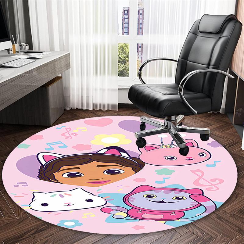 1pc Gaby's Bubble House2 Print Round Carpet Chair Round Carpet Suitable for Bedroom Living Room Home Decorative Carpet