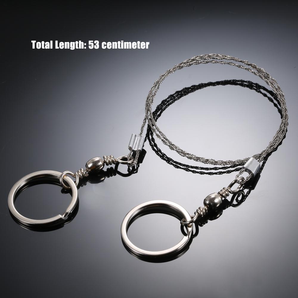 Outdoor Emergency Equipment Survival Gear Tool Kit Stainless Steel Wire Saw Hand Pocket Wire Saws