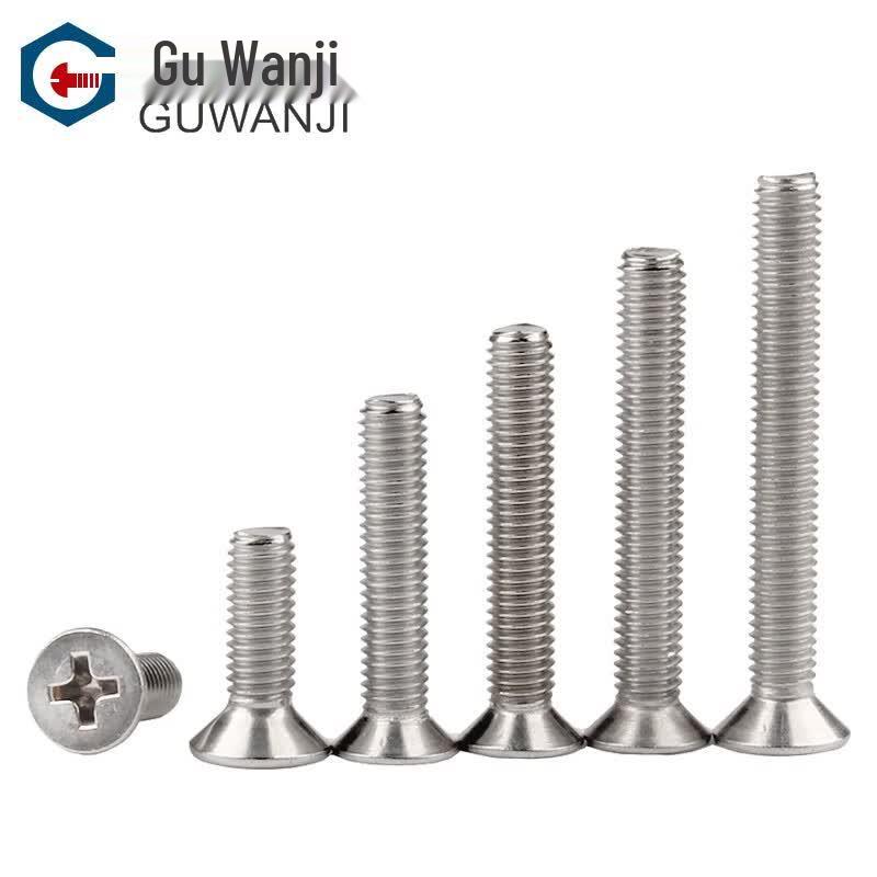 Guwanji 304 Stainless Steel Cross Flat Head Countersunk Machine Screws