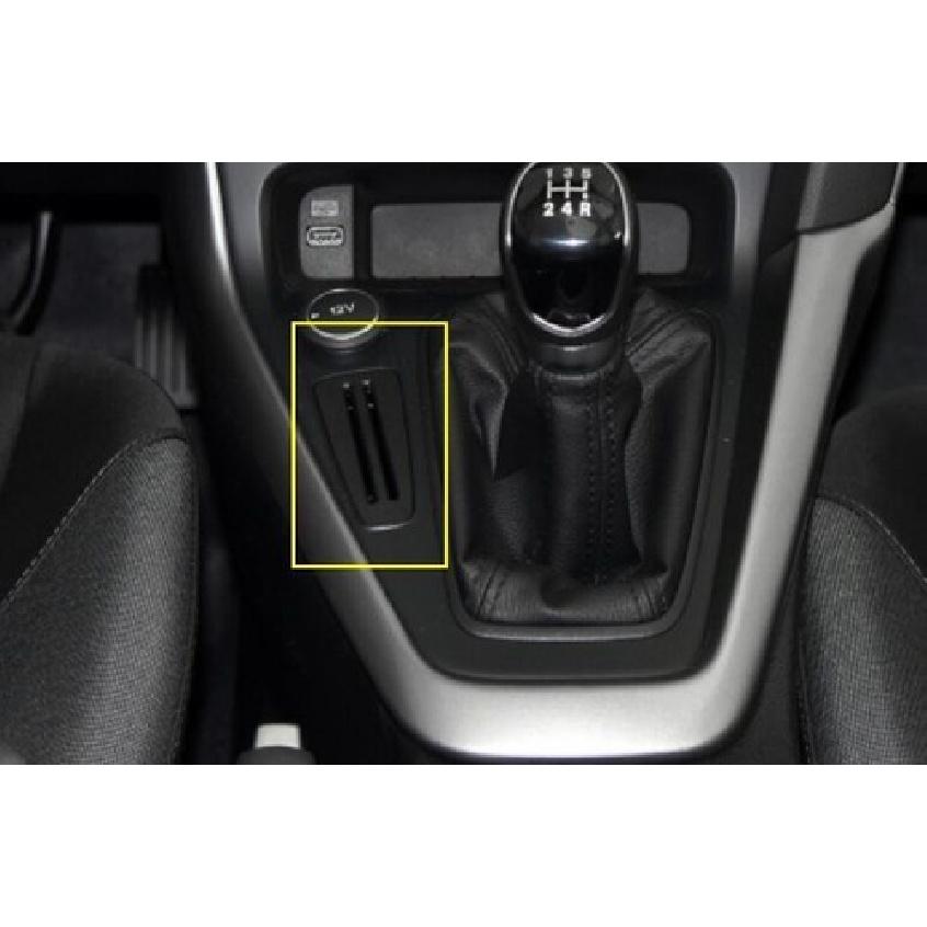 Black 1X For Ford Focus 2015-2018 Titanium Central Console Card Slot Cover Trim