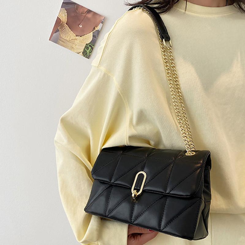 Yogodlns Роскошная сумка через плечо с вышивкой и цепочками для женщин, дизайнерская сумка-мессенджер с клапаном, модная брендовая сумка через плечо, сумка