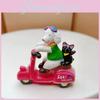 Смола Собака Кошка Езда на Мотоцикле Фигурка Модель Игрушка Микро Ландшафт Украсить