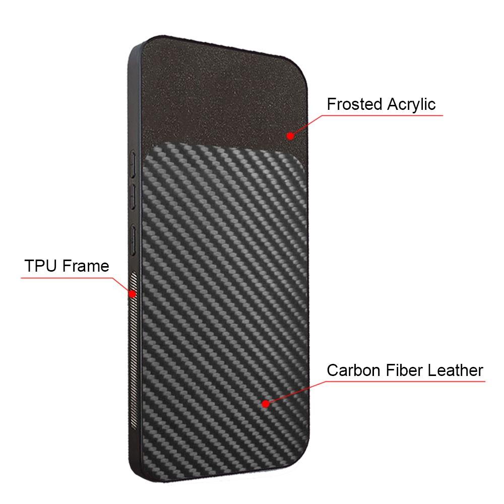 Carbon Fiber Leather Case For Moto G100S Frosted Acrylic Mixed Phone Cover For Motorola Moto G100 Case